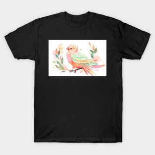 Whimsical and Cute Watercolor Bird T-Shirt
